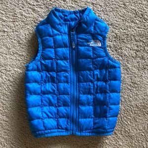 Blue North Face Thermoball Vest